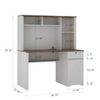 51.18IN Modern Computer Desk with Hutch and Bookshelf, Office Desk with Ample Storage, Writing Desk for Study, Reading Room