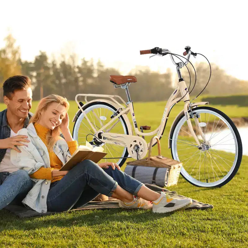 Zeus & Ruta damesfiets van 24 inch met 7 versnellingen en stalen frame