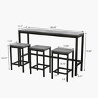 Ensemble de table de bar avec 3 tabourets