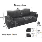 Dyonery Modular Corduroy Sectional Sofa with Washable Covers