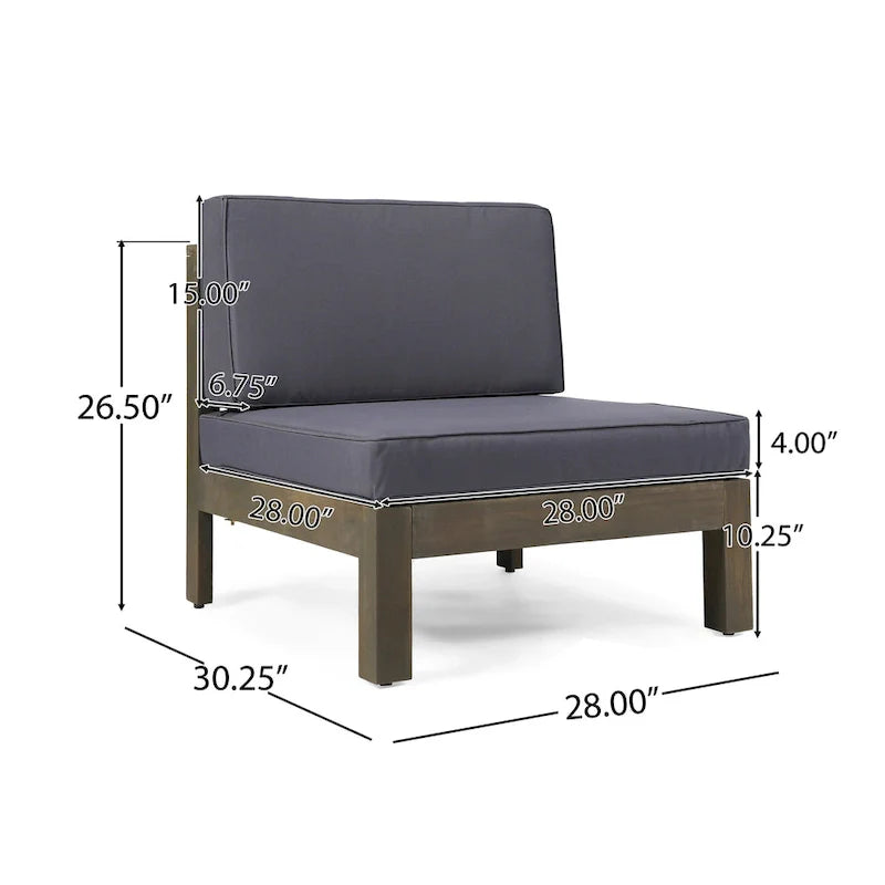 Brava 6-teiliges Outdoor-Set aus Akazienholz von Christopher Knight Home