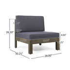 Brava 6-teiliges Outdoor-Set aus Akazienholz von Christopher Knight Home