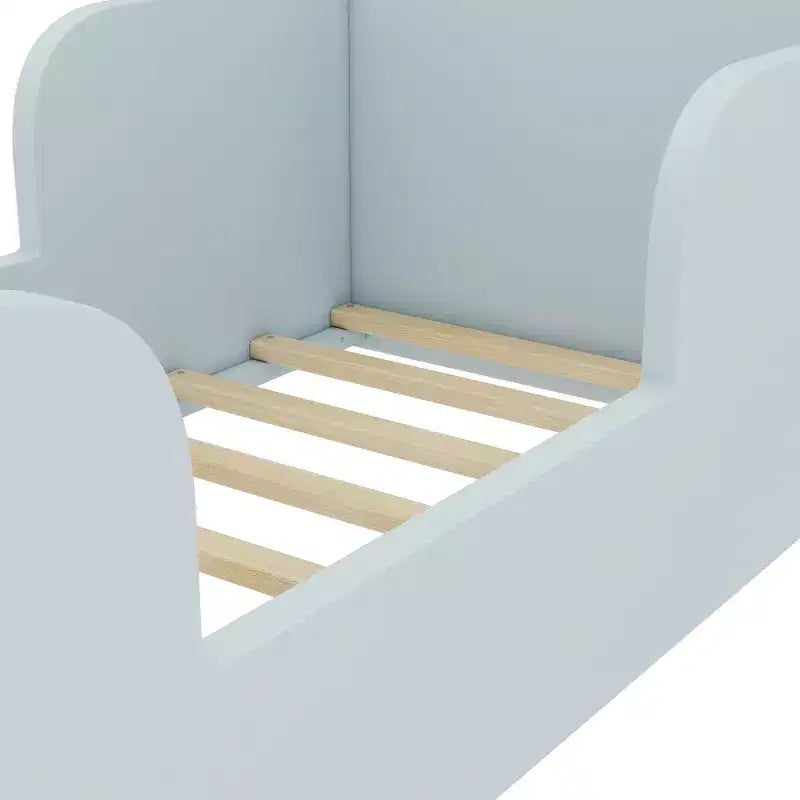 Okak vloerbed in de vorm van een beer voor kinderen van 3-6 jaar, peuterbedframe met veiligheidshekje, schattig kinderbed in de vorm van een dier