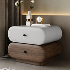 Modern Two-Tone Bedside Table with Storage Drawers