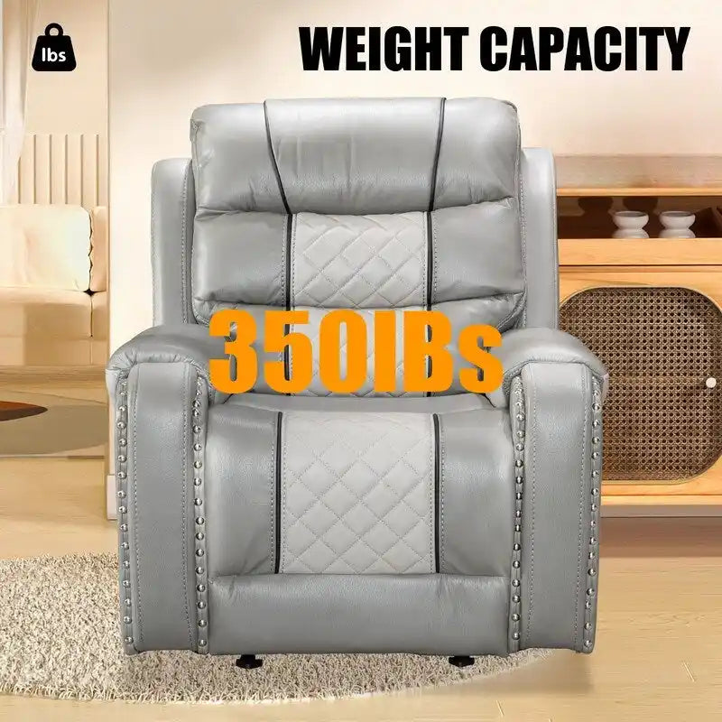 Ruime relaxfauteuil van kunstleer in Amerikaans design voor de woonkamer