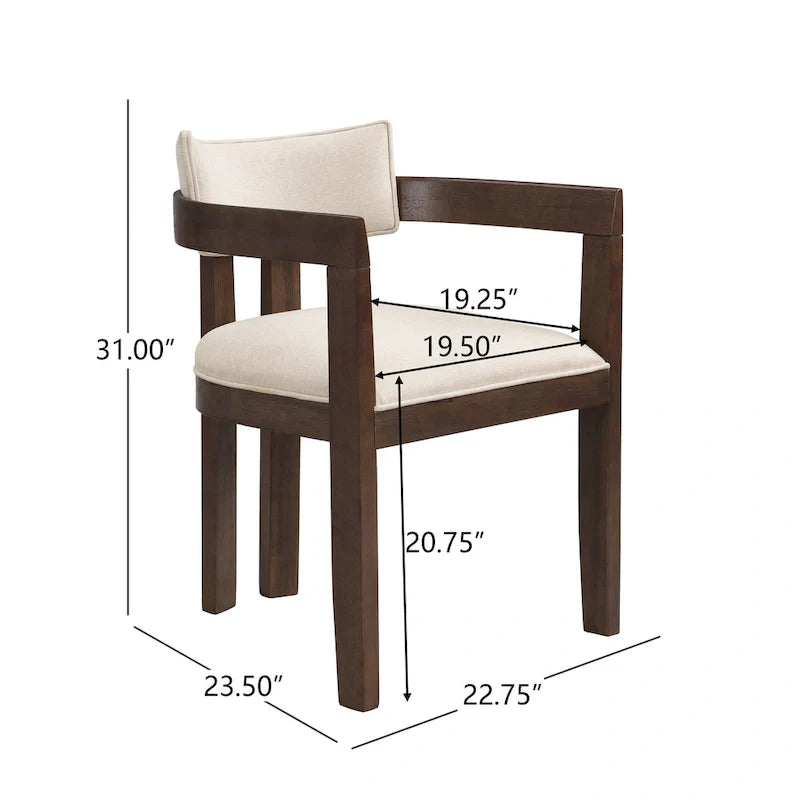 Chaise de salle à manger moderne et raffinée Conrad avec accoudoirs, par Christopher Knight Home