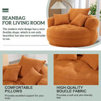 Round Lazy Sofa Chair ?C White/Blue/Grey/Yellow/Orange/Rose Red/Navy/Green, Single & Couple Seat