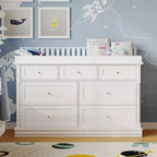 Table à langer et commode polyvalente pour bébé Famapy : design convertible, tiroirs spacieux, évolue avec votre enfant