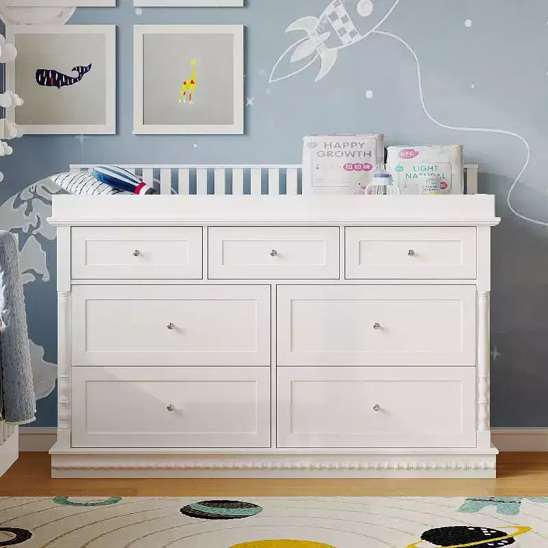 Table à langer et commode polyvalente pour bébé Famapy : design convertible, tiroirs spacieux, évolue avec votre enfant