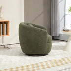 Gepolsterter drehbarer Clubsessel mit Stauraum, moderner Beistellsessel für Wohnzimmer, Schlafzimmer, Büro oder Leseecke
