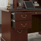 Bush Furniture Saratoga Schreibtisch für Führungskräfte mit Schubladen und Stauraum