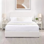 Modern Boucle Upholstered Queen Size Bed with Storage Drawers