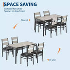 Ensemble de table à manger pour 4 personnes avec 4 chaises rembourrées, ensemble de table de cuisine en bois de 5 pièces avec protection d’angle pour cuisine, appartement ou petit espace