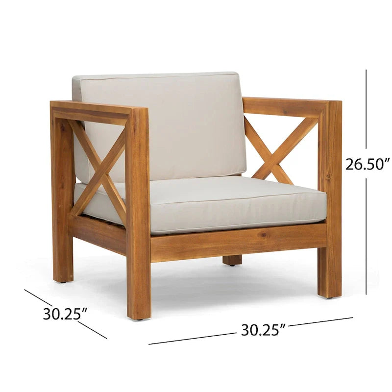 Brava 6-teiliges Outdoor-Set aus Akazienholz von Christopher Knight Home