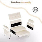Dyonery 3-in-1-Schlafsofa, ausziehbares Schlafsofa mit Seitentasche und verstellbarer Rückenlehne, werkzeuglose Montage, klappbares Loveseat