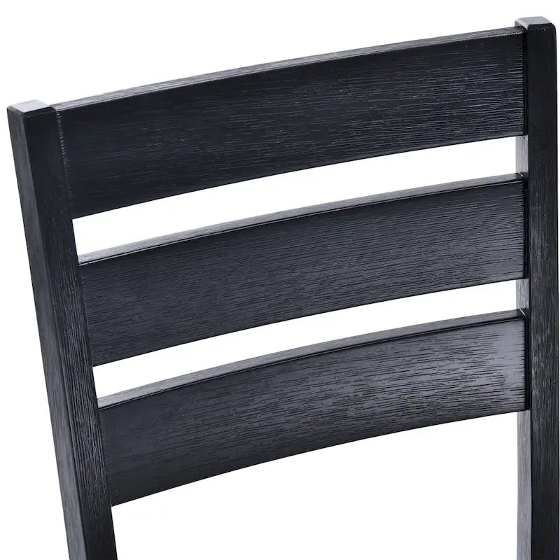 Ensemble de 4 chaises de salle à manger en bois avec dossier à barreaux