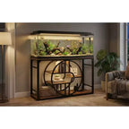 Metall-Aquarienständer für 55–75 Gallonen, belastbarer Fischbeckenständer mit Aufbewahrungsschrank, mehrstufiger Fischbeckenständer mit verstärkten Beinen, geeignet
