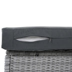 Ensemble de meubles d’extérieur en rotin avec table réglable, fauteuils inclinables et 2 poufs