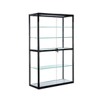Contemporary Rectangular Black Glass Curio Cabinet
