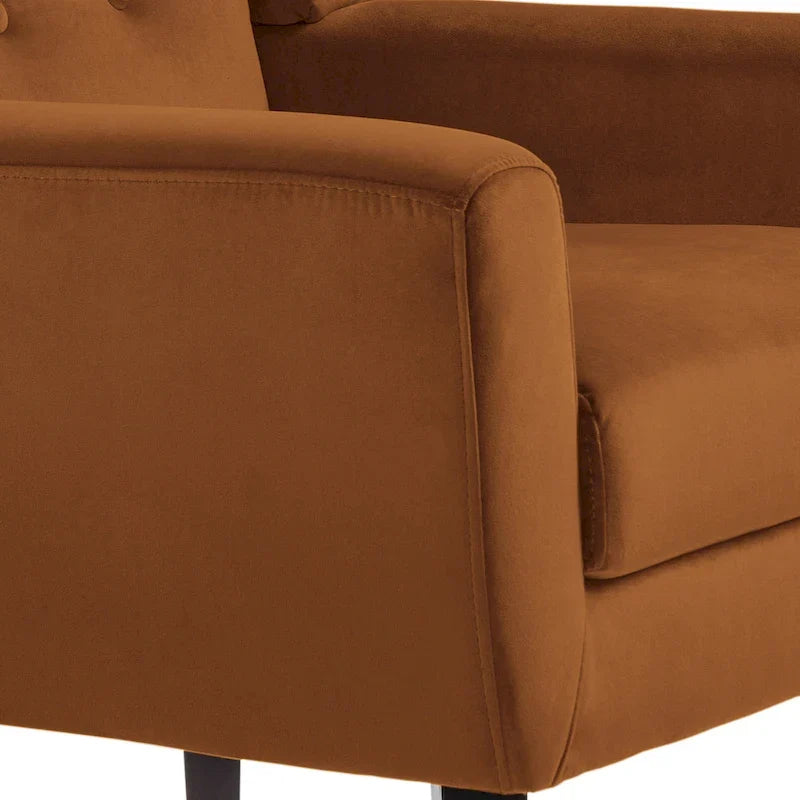 Set van 2 fluwelen accentstoelen voor de woonkamer, gestoffeerde fauteuils