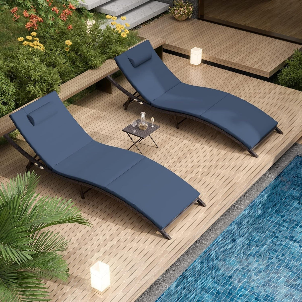 Kullavik 3-PiecesOutdoor Chaise Lounge Set