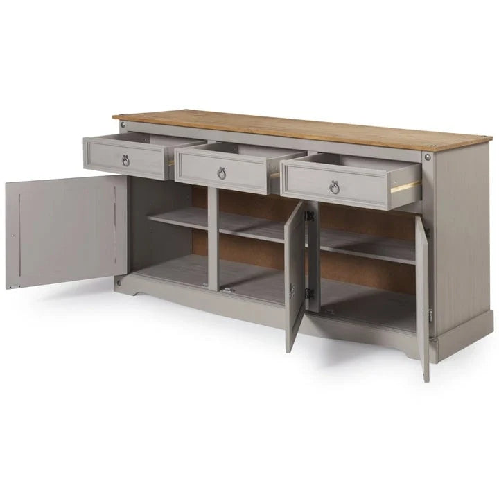 Buffet bahut en bois de 65 pouces, style ferme – Collection Corona