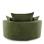 360 Swivel Accent Chair, Barrel Chair Swivel Round Sofa Chair with Cushion for Living Room