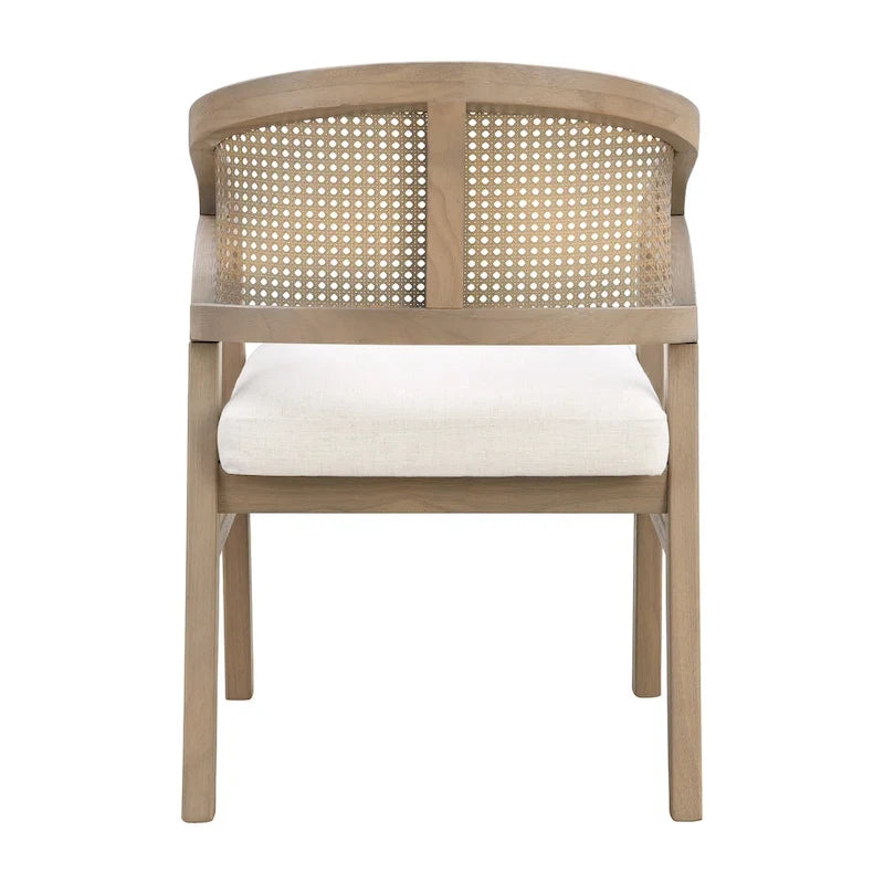 Christopher Knight Home – Chaise de salle à manger rembourrée en cannage (lot de 2)