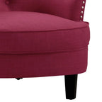 Moser Bay Mignon Velvet / Linen 30 Wide Tufted Wingback Accent Chair