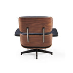 Leren loungefauteuil in mid-century-modern stijl, relaxfauteuil