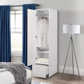 Kings Brand Furniture Corry kledingkast met opbergruimte, wit