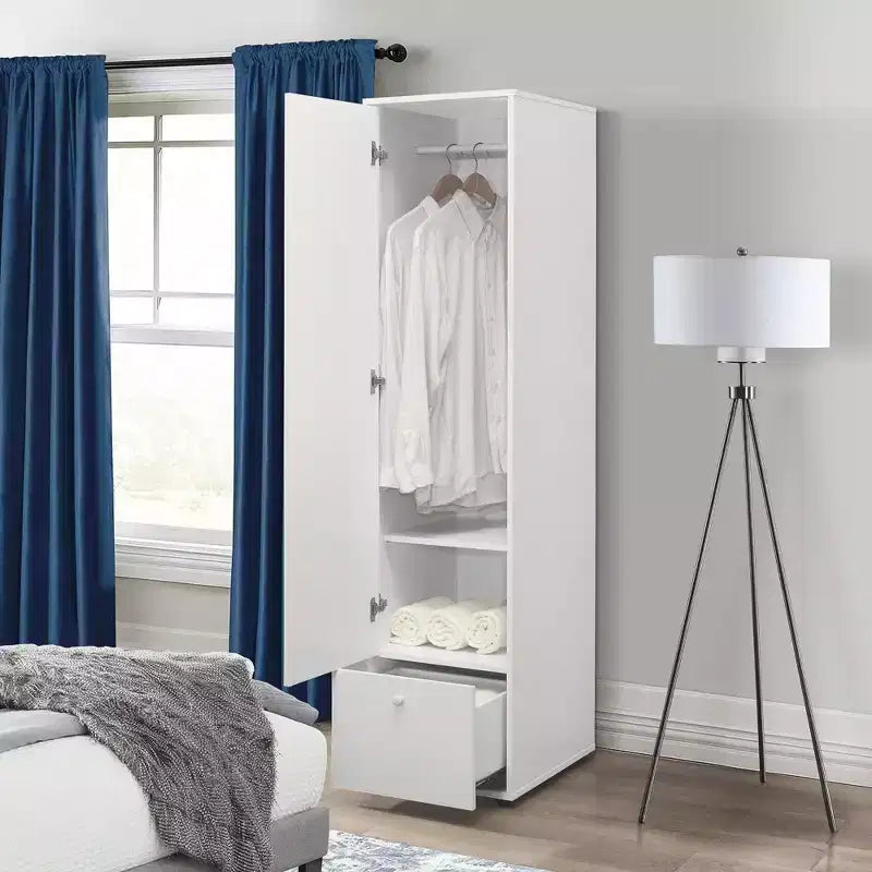 Kings Brand Furniture Corry kledingkast met opbergruimte, wit