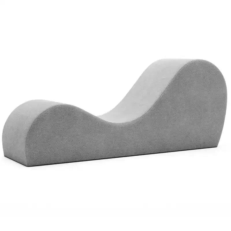 Chaise longue Avana élégante pour le yoga - Fabriquée aux États-Unis - Idéale pour les étirements, la relaxation, l’exercice et plus encore, 60D x 18W x 26H pouces, gris clair