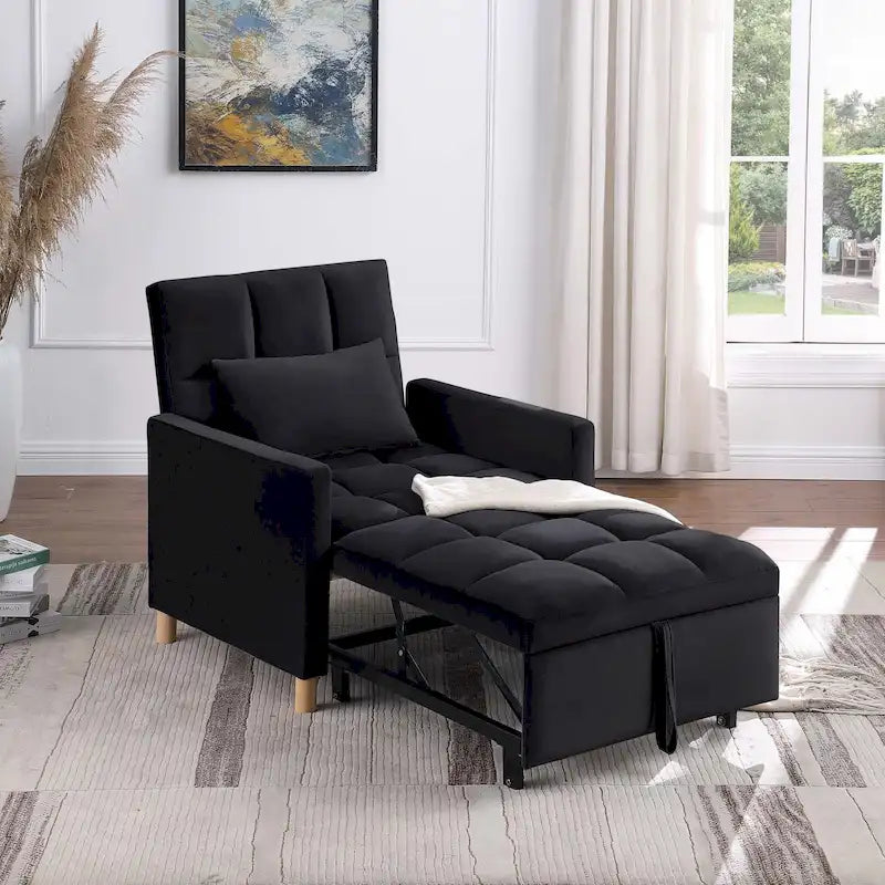Fauteuil-lit convertible Aukfa, fauteuil une place avec coussin