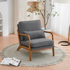 Moderner gepolsterter Akzentstuhl im Mid-Century-Stil