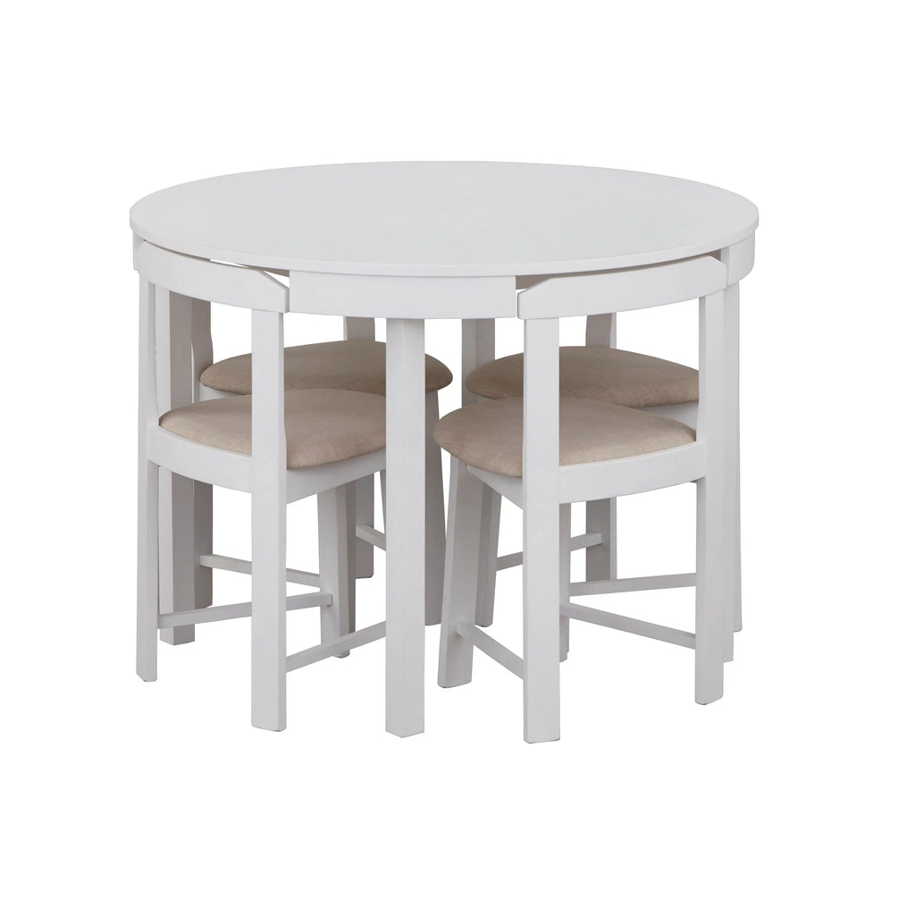 Ensemble de salle à manger rond compact Harrisburg Tobey de 5 pièces