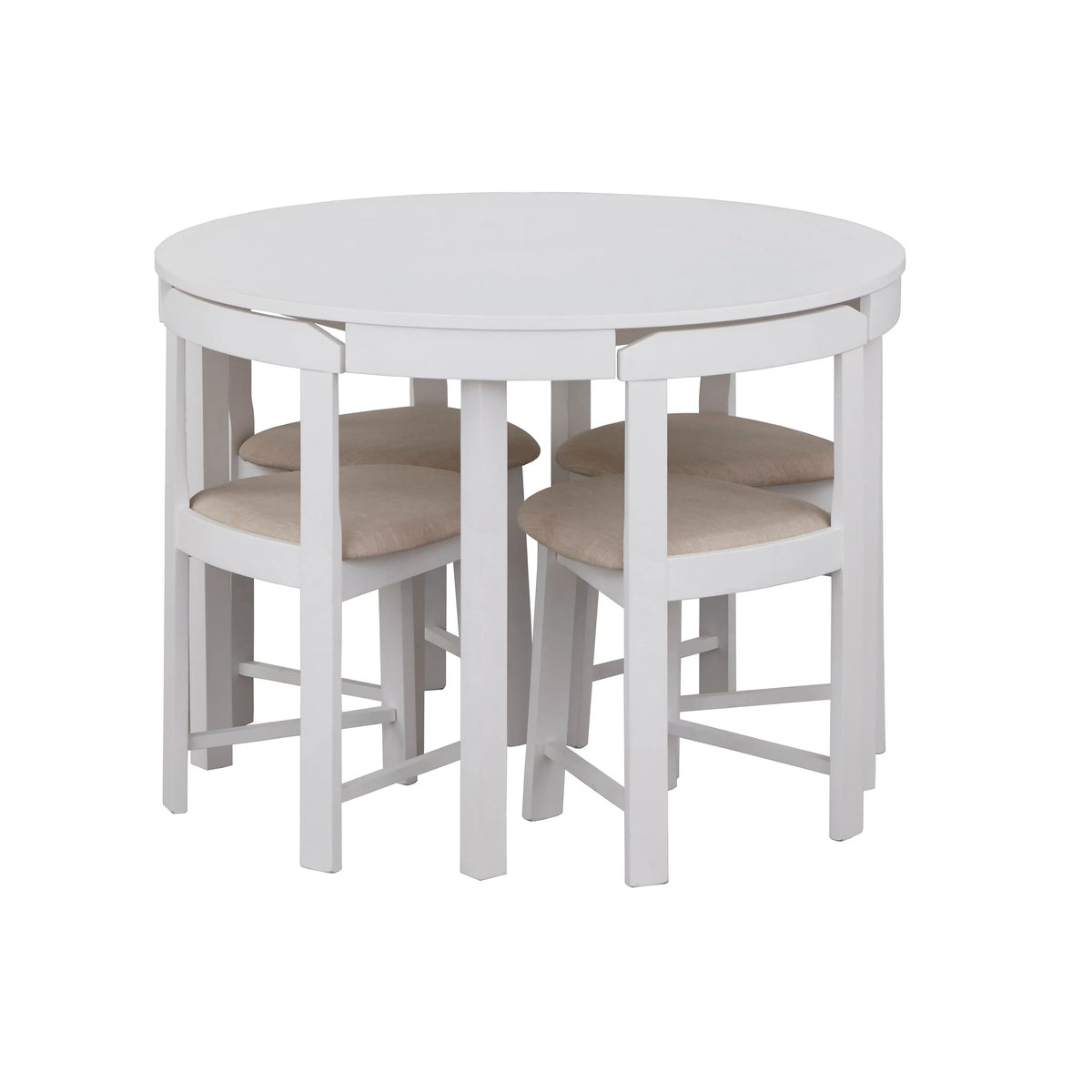 Ensemble de salle à manger rond compact Harrisburg Tobey de 5 pièces