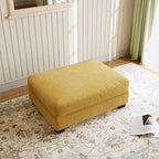 Pouf d’appoint moderne surdimensionné en tissu côtelé