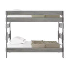 Plank+Beam Solid Wood Farmhouse Twin over Twin Bunk Bed for Adult