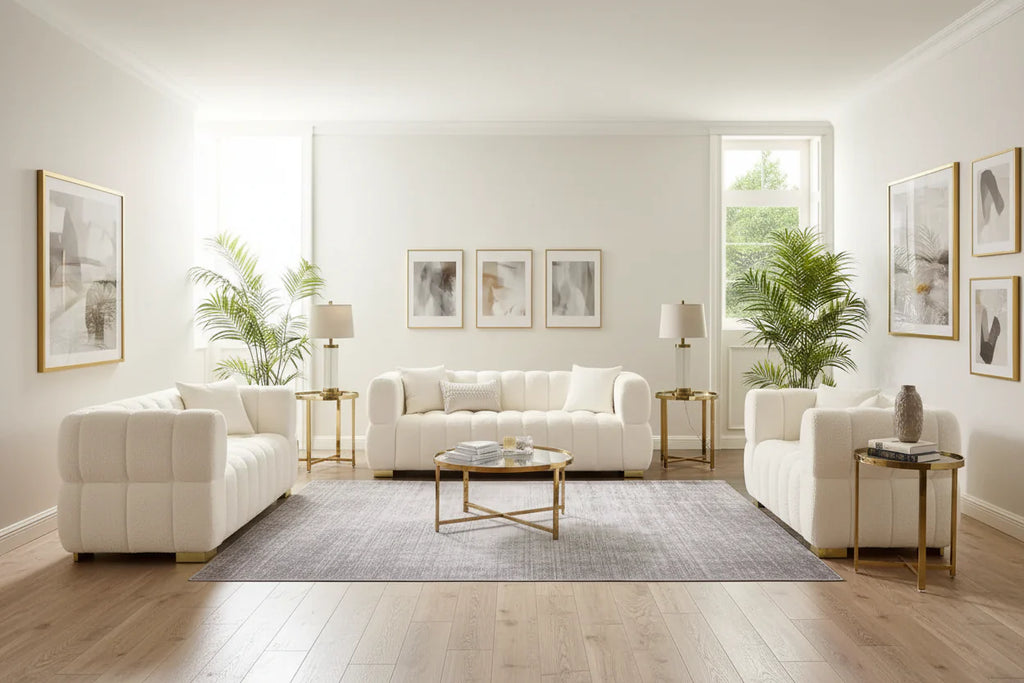 85 moderne bank van wafelstof, comfortabele loungebank