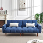 Canapé-lit futon convertible avec positions réglables et pieds en bois