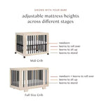 Babyletto Yuzu 8-in-1 umbaubares Babybett mit Umbausets für alle Entwicklungsstufen