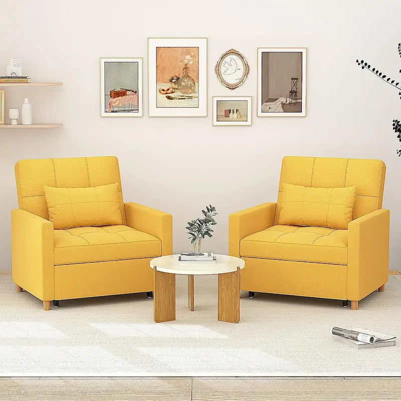 AECOJOY 3-in-1-Schlafsofa-Sessel mit Kissen und verstellbarer Rückenlehne