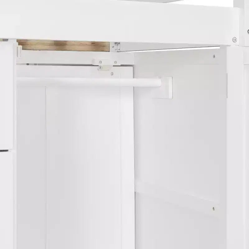 Lit superposé deux places sur deux places avec armoire de rangement et tiroirs, lit superposé en bois deux places gain de place avec barrière de sécurité pour appartement et chambre