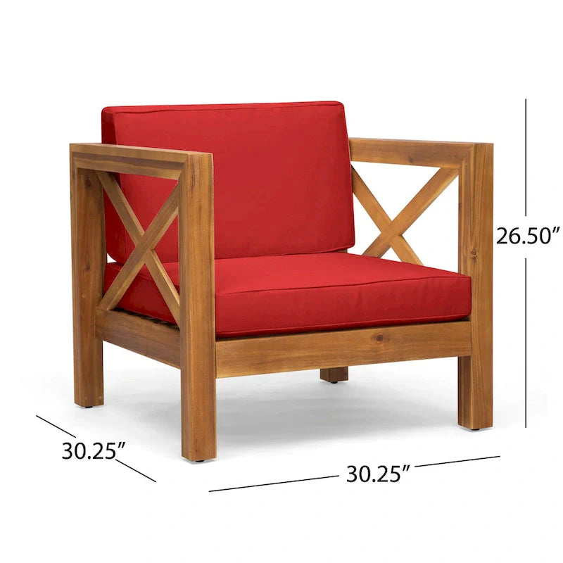 Brava 6-teiliges Outdoor-Set aus Akazienholz von Christopher Knight Home