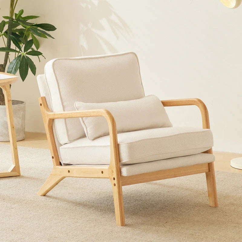Moderner gepolsterter Akzentstuhl im Mid-Century-Stil