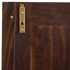 3-Door Wardrobe Armoire - White/Mocha/Java - Solid Wood