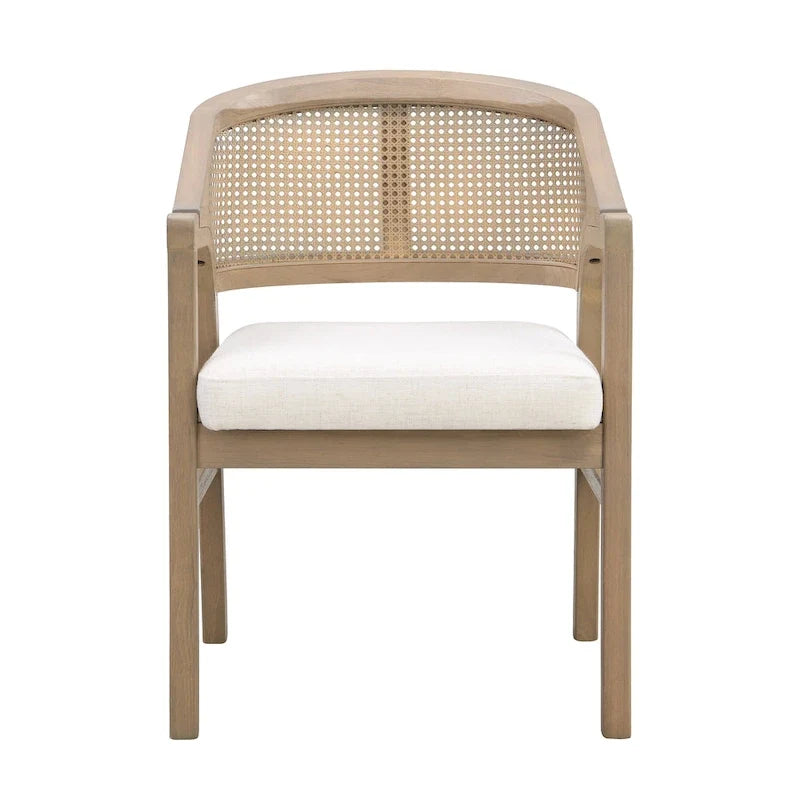 Christopher Knight Home – Chaise de salle à manger rembourrée en cannage (lot de 2)