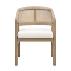 Christopher Knight Home – Chaise de salle à manger rembourrée en cannage (lot de 2)