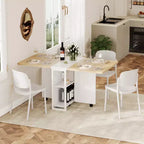 Table à manger pliante pour la cuisine, table à manger peu encombrante, table de cuisine extensible à abattants avec 6 roulettes pour petits espaces